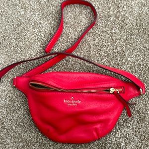 Kate Spade Red Fanny Pack LEATHER